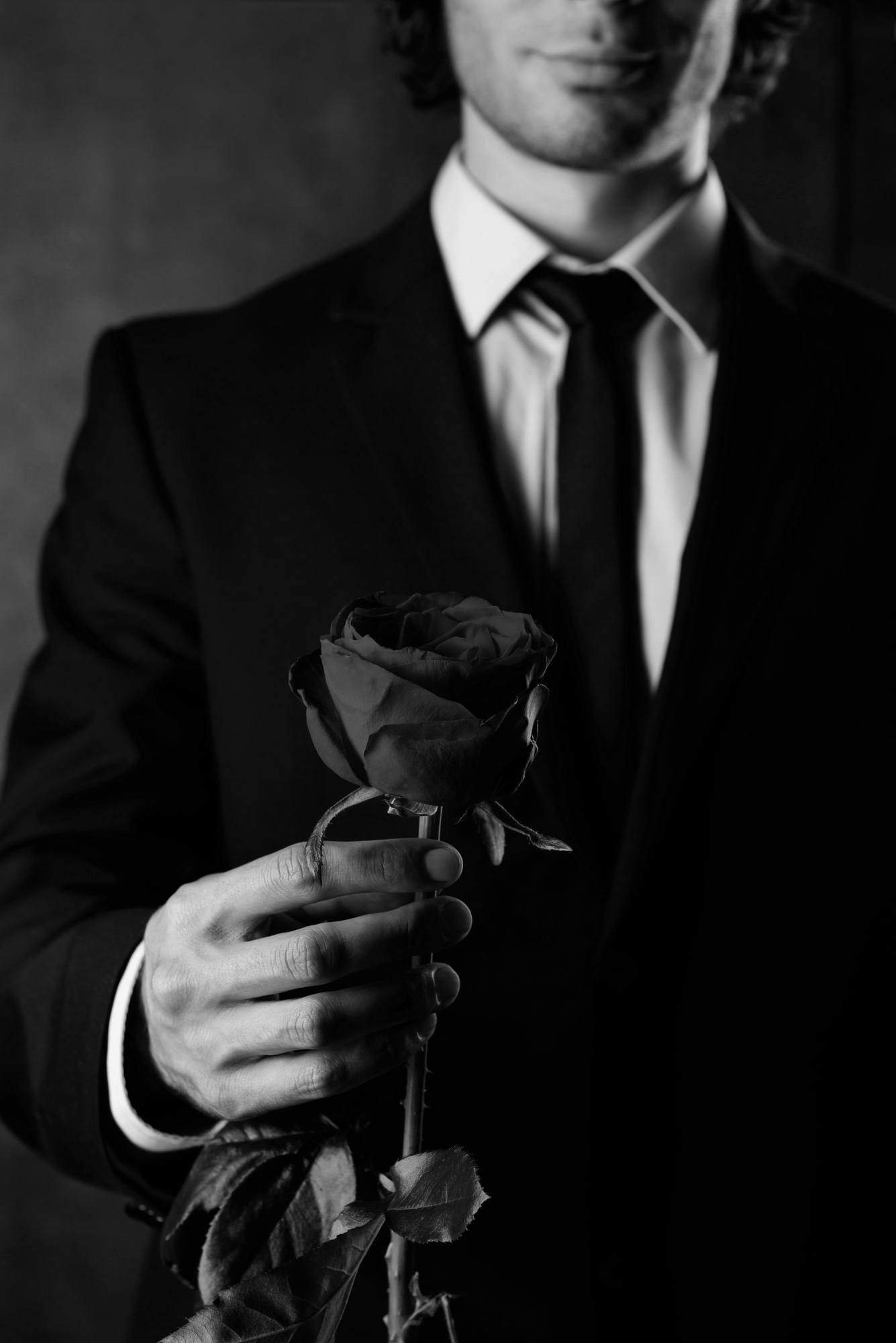 Well-dressed man, a male sugar baby also called a gigolo