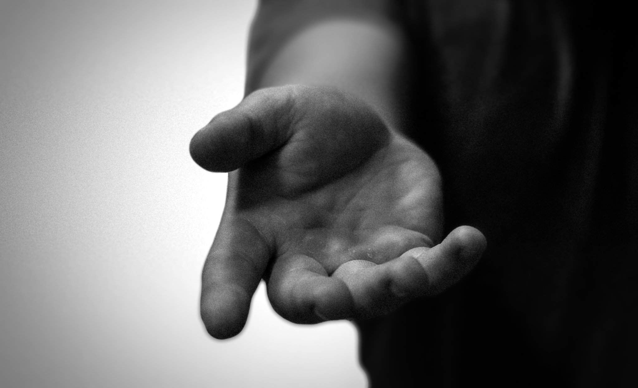 An outstretched hand, your first time at your pace
