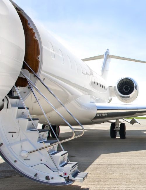 Erotisch verhaal in een privéjet